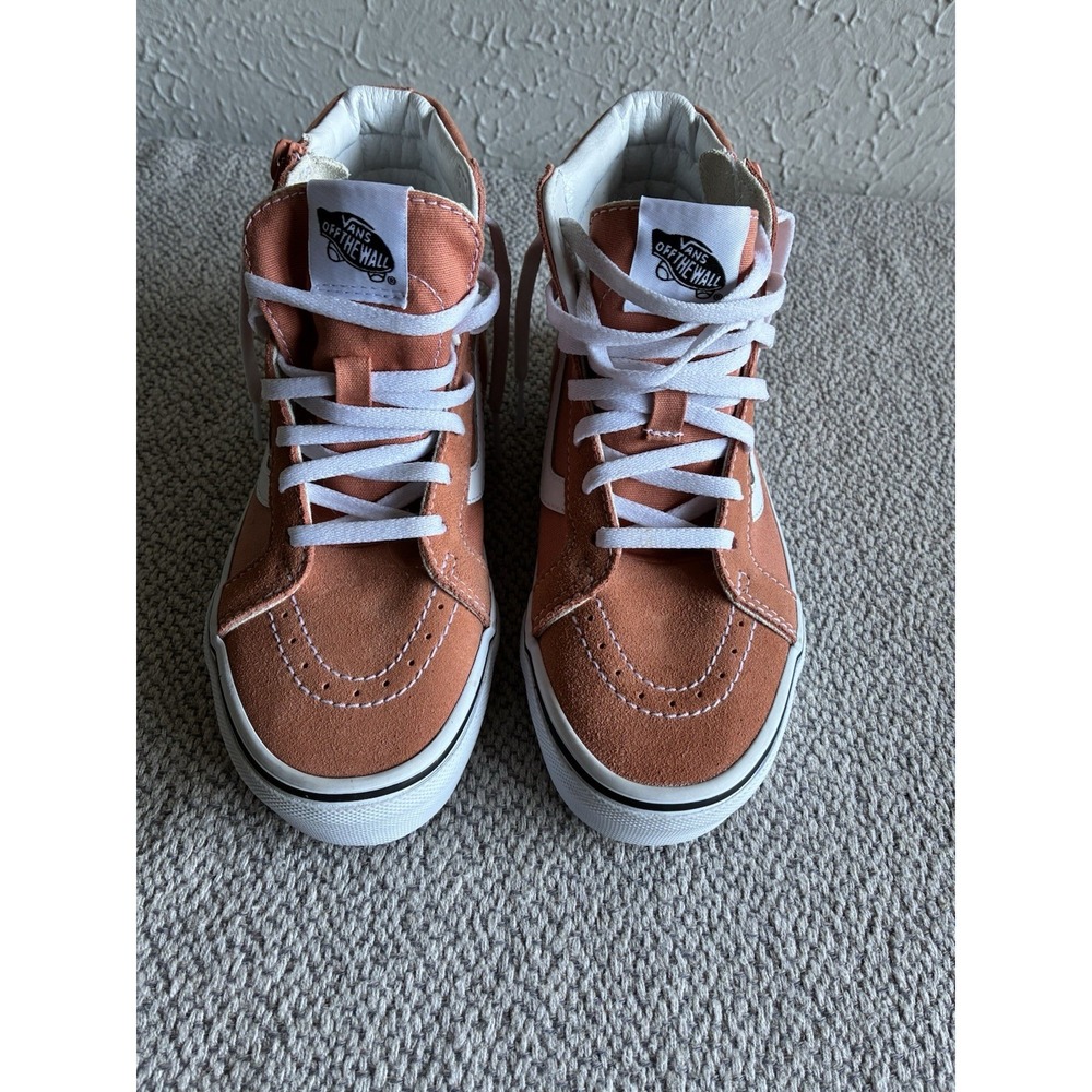 Vans Sk8-Hi Reissue Side Zip Kids Size 3 Sun Baked Orange High Top